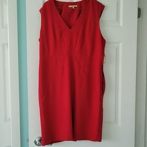 Fully-lined red dress, size 14 (42 " bust)